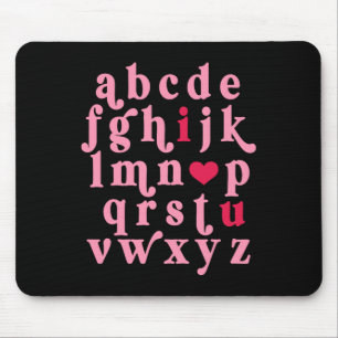 Valentinstag Alphabet Abc Ich Liebe Dich Lehrer Fr Mousepad