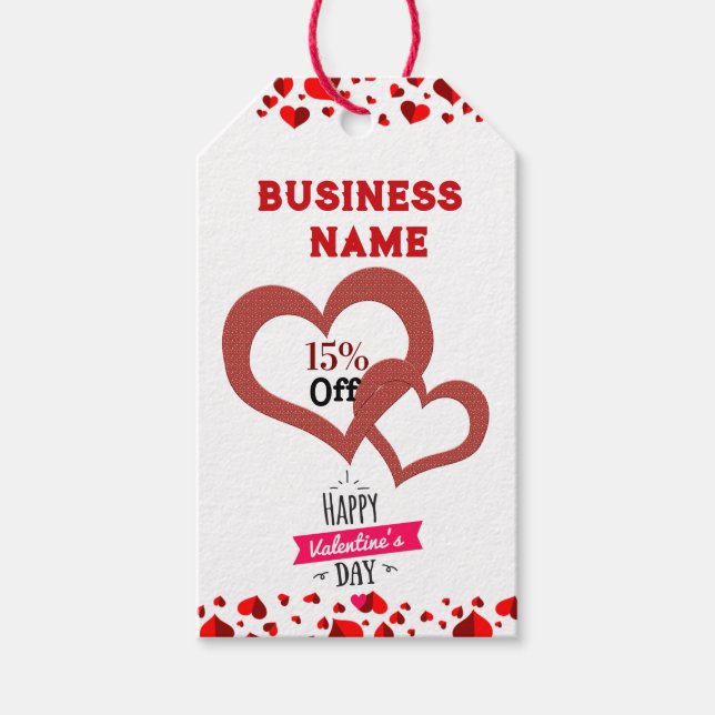 Valentinstag Angebote Geschenkanhänger (Vorderseite)