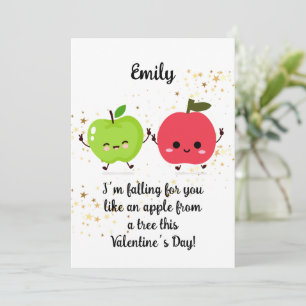 Valentinstag-Apfelkarte Feiertagskarte