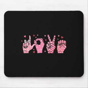 Valentinstag Asl Gebärdensprache Sonderpädagogik Mousepad