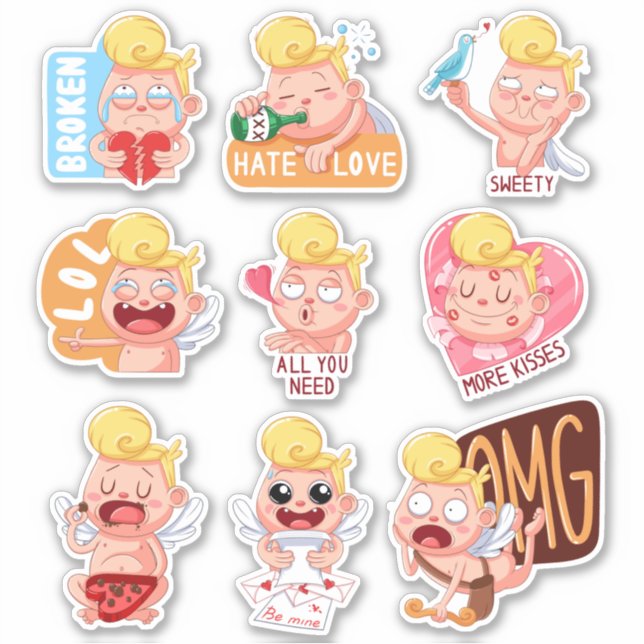 Valentinstag Aufkleber (Vorderseite)