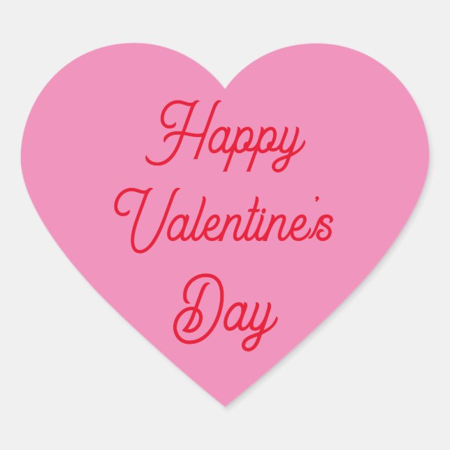 Valentinstag-Aufkleber Herz-Aufkleber (Vorderseite)
