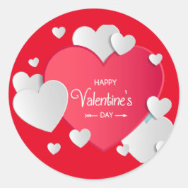 Valentinstag-Aufkleber Runder Aufkleber
