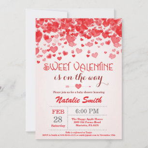 Valentinstag-Baby-Party-Einladung Little Sweethear Einladung