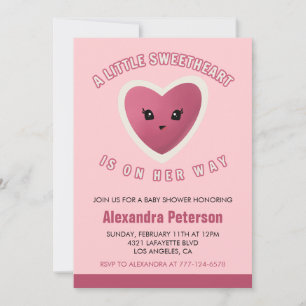 Valentinstag Babyshower-Einladung süße Herzchen Einladung