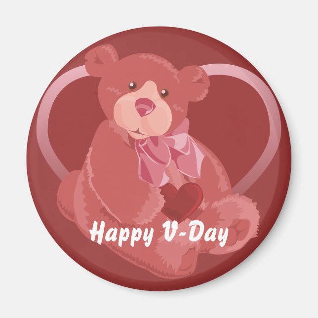 Valentinstag-Bär Magnet (Vorne)