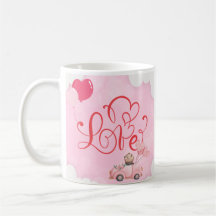 Valentinstag Bär Rosa Tasse