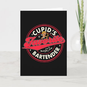 Valentinstag-Barkeeper Cupids Lieblingsbarkeeper Karte