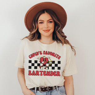 Valentinstag Barkeeper, lustiger Kellner, Bartendi T-Shirt