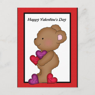Valentinstag-Bärnpostkarte Feiertagspostkarte