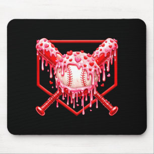 Valentinstag Baseball Jungen Eiscreme-Tropfherz  Mousepad