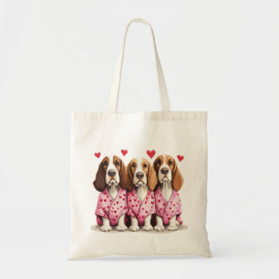 Valentinstag Basset Hound Hunde Tragetasche
