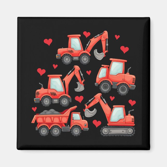 Valentinstag-Bautransporter Magnet (Vorne)