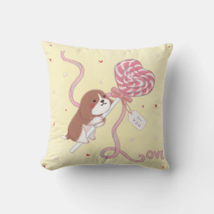 Valentinstag: Beagle & Lollipop Kissen