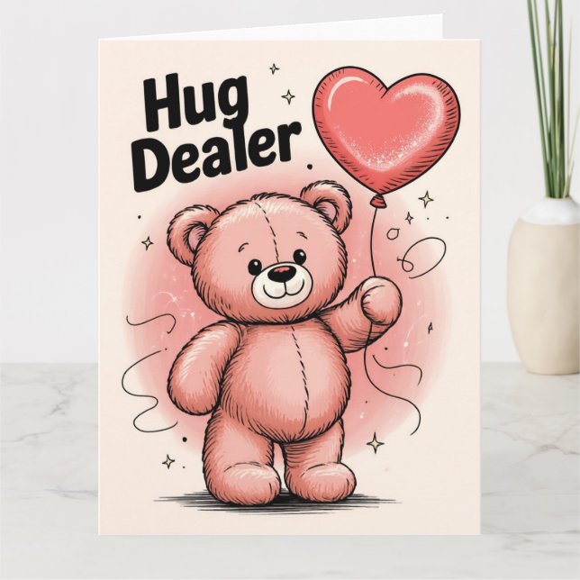 Valentinstag bei Hug Dealer Gruß Karte (Vorderseite)