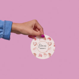 Valentinstag Benutzerdefinierter Name Runder Aufkleber