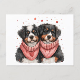 Valentinstag Bernese Mountain Hunde Feiertagspostkarte