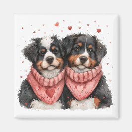 Valentinstag Bernese Mountain Hunde Magnet