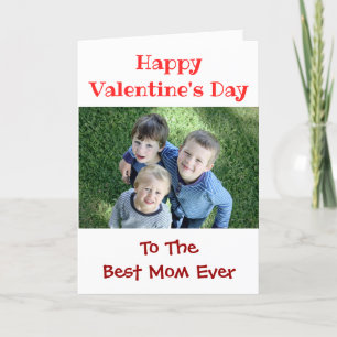 Valentinstag Beste Mama je Kind Foto Feiertagskarte