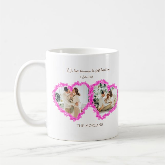 Valentinstag Bible Verse: 1 John 4:19 Kaffeetasse (Links)