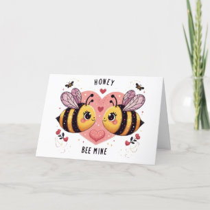 Valentinstag-Bienen Feiertagskarte