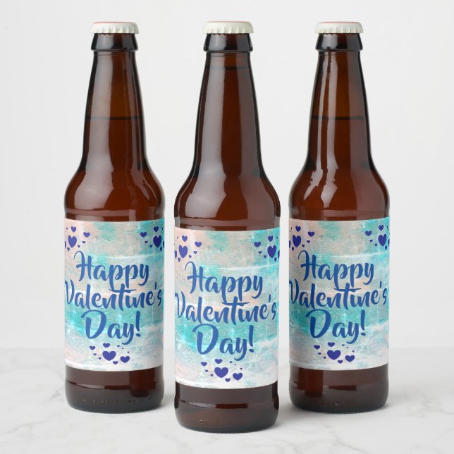 Valentinstag Bieretiketten von dalDesignNZ Bierflaschenetikett (Flaschen)