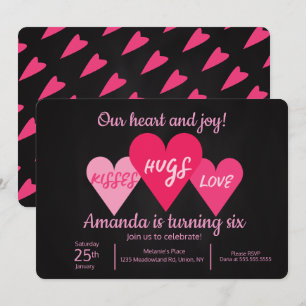 Valentinstag Birthday Party Hörsessel Chalkboard Einladung