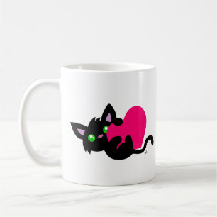 Valentinstag Black Kitty Tasse