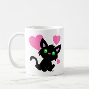 Valentinstag Black Kitty Tasse