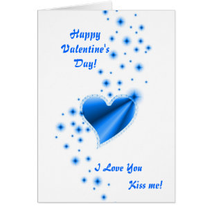 Valentinstag - blaues Regenbogenherz