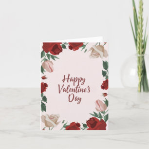 Valentinstag Blumen Rosen Feiertagskarte