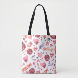 Valentinstag, Blüte und Süßigkeiten Tasche