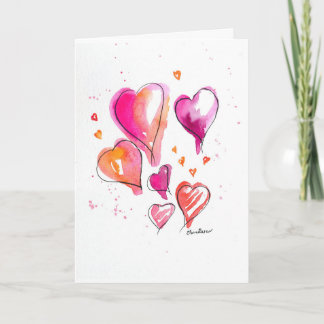 Valentinstag-Blutende-Herzen-Karte Karte