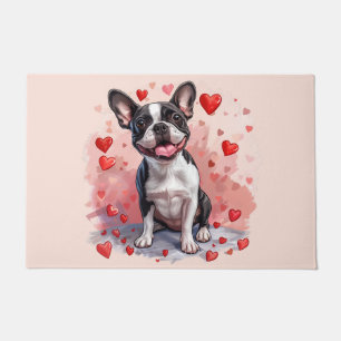 Valentinstag Boston Terrier Dog Fußmatte