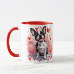 Valentinstag Boston Terrier Dog Tasse