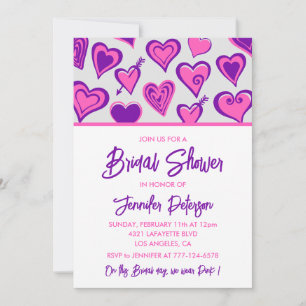 Valentinstag Brautdusche Einladung Niedliches Herz