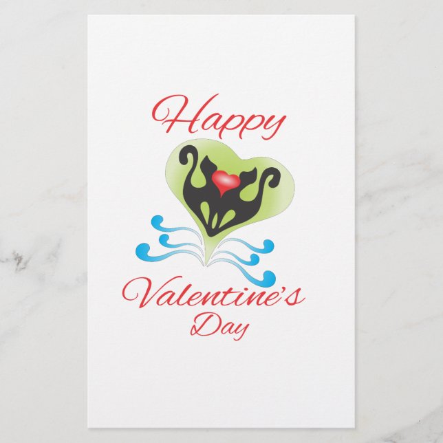 Valentinstag Briefpapier (Vorderseite)
