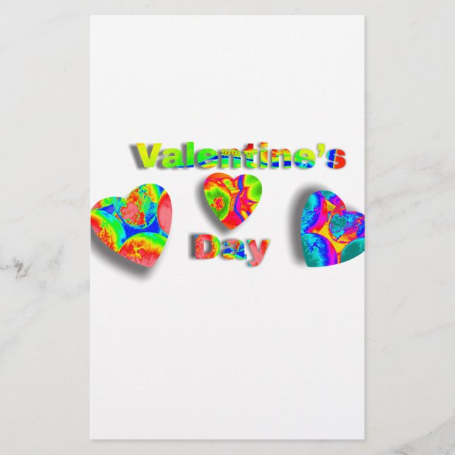 Valentinstag Briefpapier (Vorderseite)