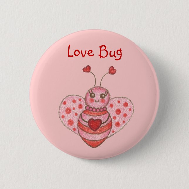 Valentinstag-Button Button (Vorderseite)
