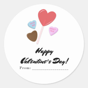 Valentinstag Candy Party Personalisiert Gefallen Runder Aufkleber