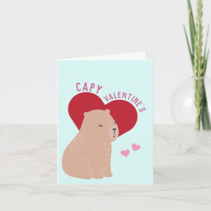 Valentinstag Capybara Valentinenkarte Karte