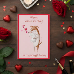 Valentinstag Card an meinen Snuggle Bunny Dog Feiertagskarte