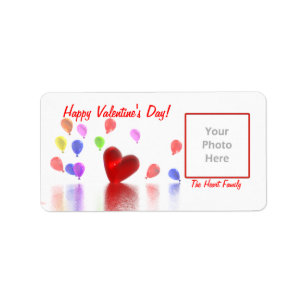 Valentinstag Celebration (Foto-Rahmen) Adressaufkleber