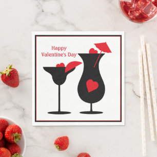 Valentinstag Cocktails Einfaches Party Serviette