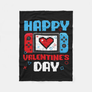 Valentinstag Controller Video Game Heart Boys Pa Fleecedecke