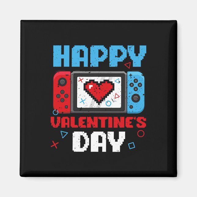 Valentinstag Controller Video Game Heart Boys Pa Magnet (Vorne)