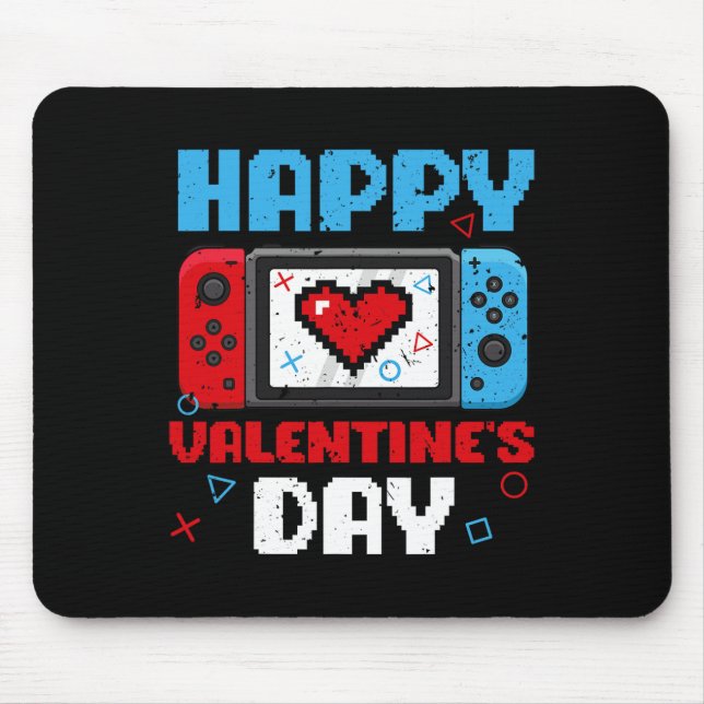 Valentinstag Controller Video Game Heart Boys Pa Mousepad (Vorne)