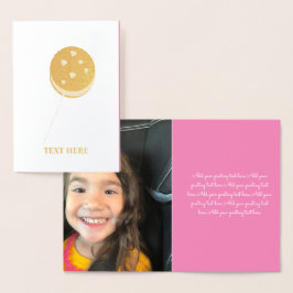 Valentinstag Cookie Cake Pop Hört Gold Folienkarte