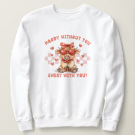Valentinstag Coquette Hochland Kuh Sweatshirt