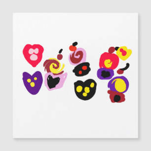 Valentinstag-Cupcakes  Magnetkarte